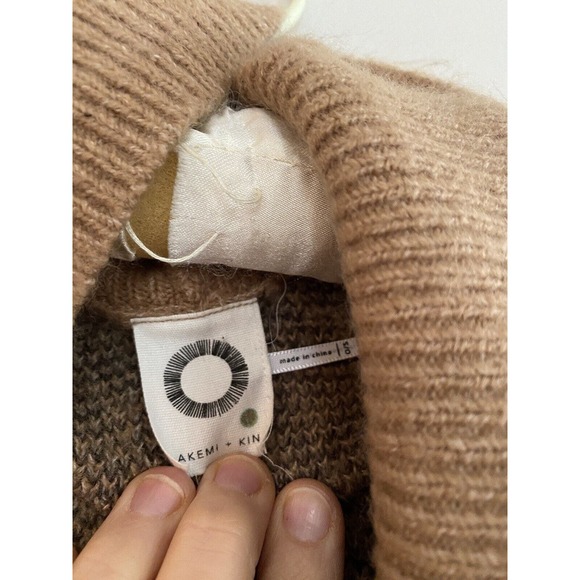 Anthropologie Akemi Kin Chunky Knit Open Cardigan Leopard Print OS STRETCH Kors - Picture 4 of 6